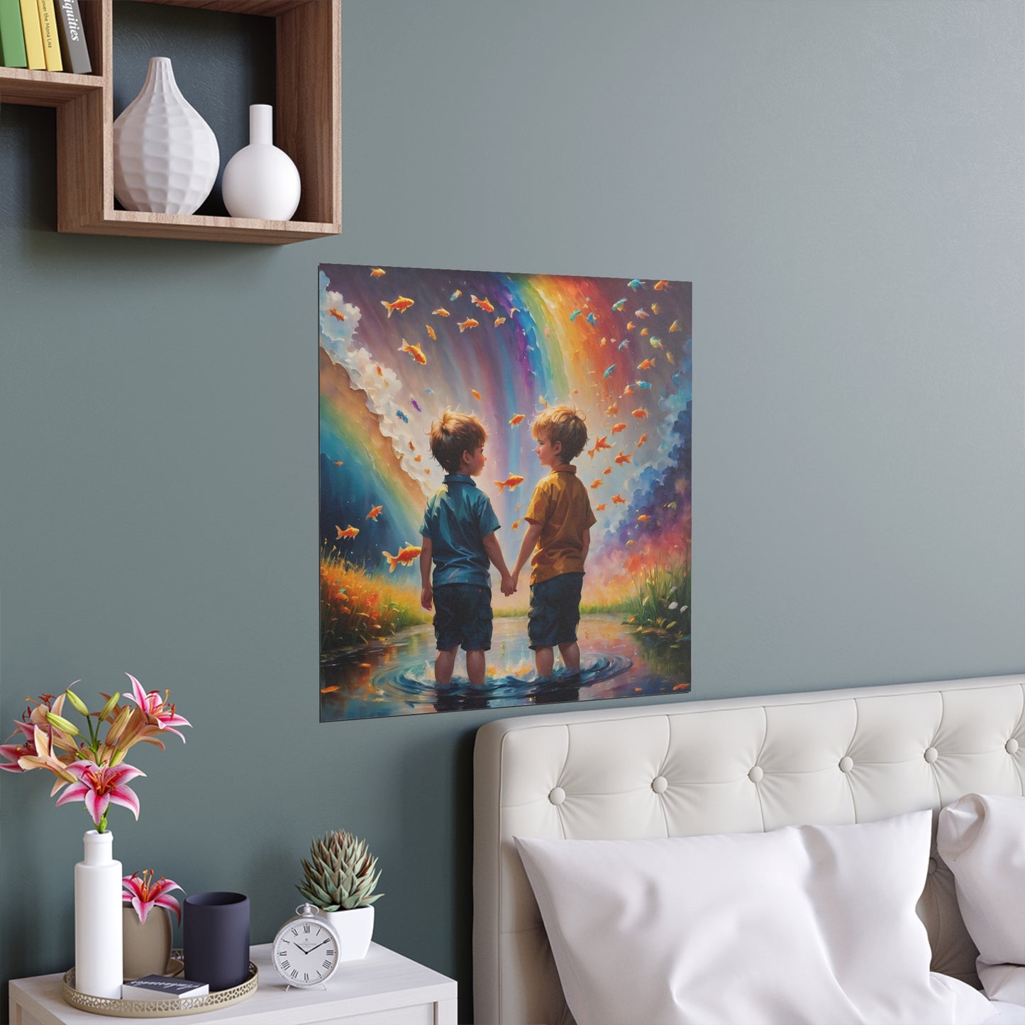 Indoor and Outdoor Silk Posters (Square 1)