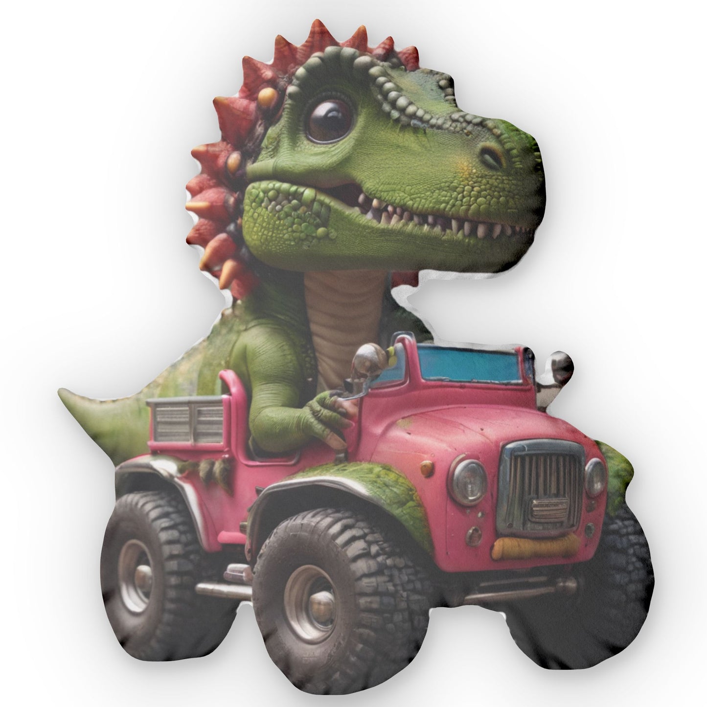 Dino Truck Pillow