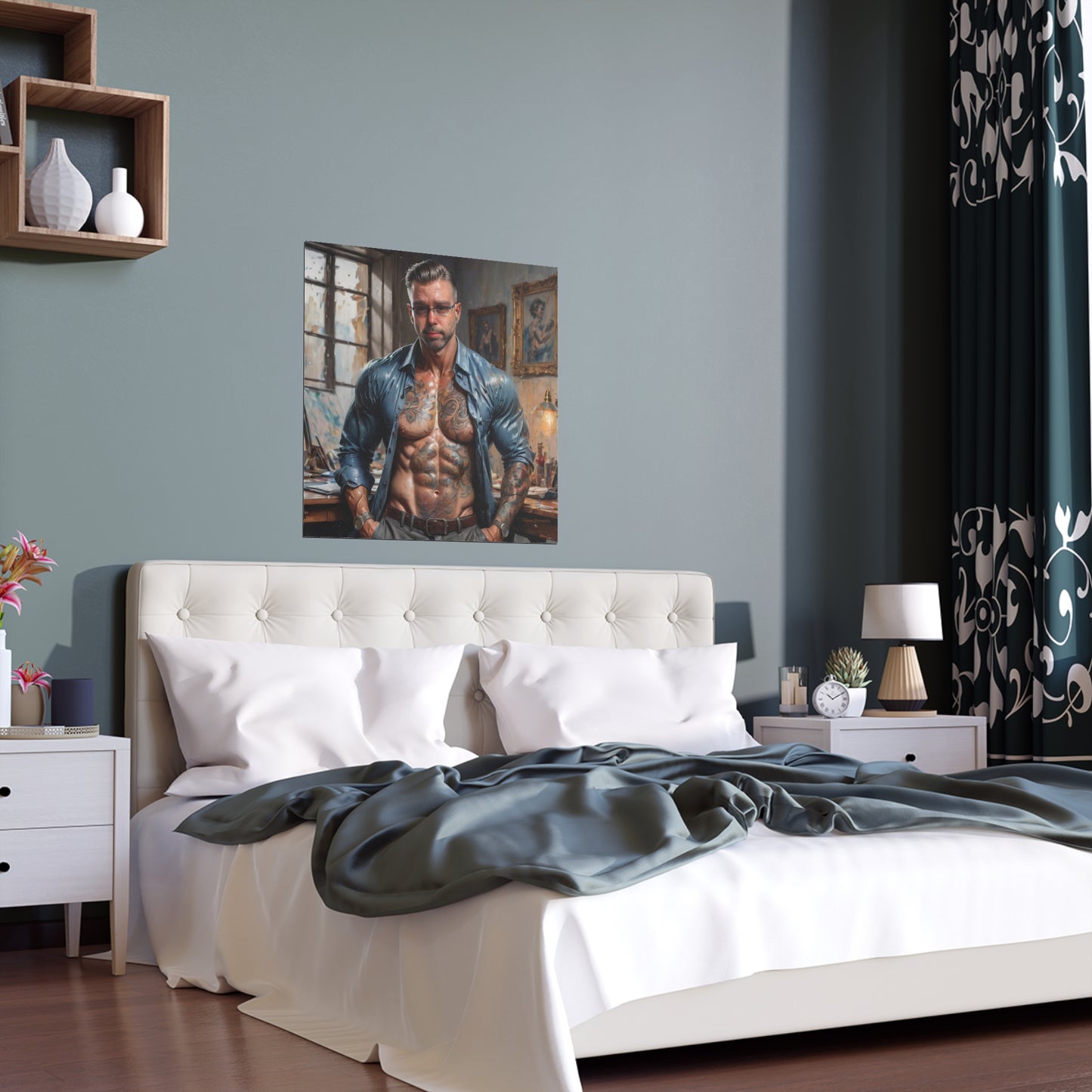 Indoor and Outdoor Silk Posters (Square 1)