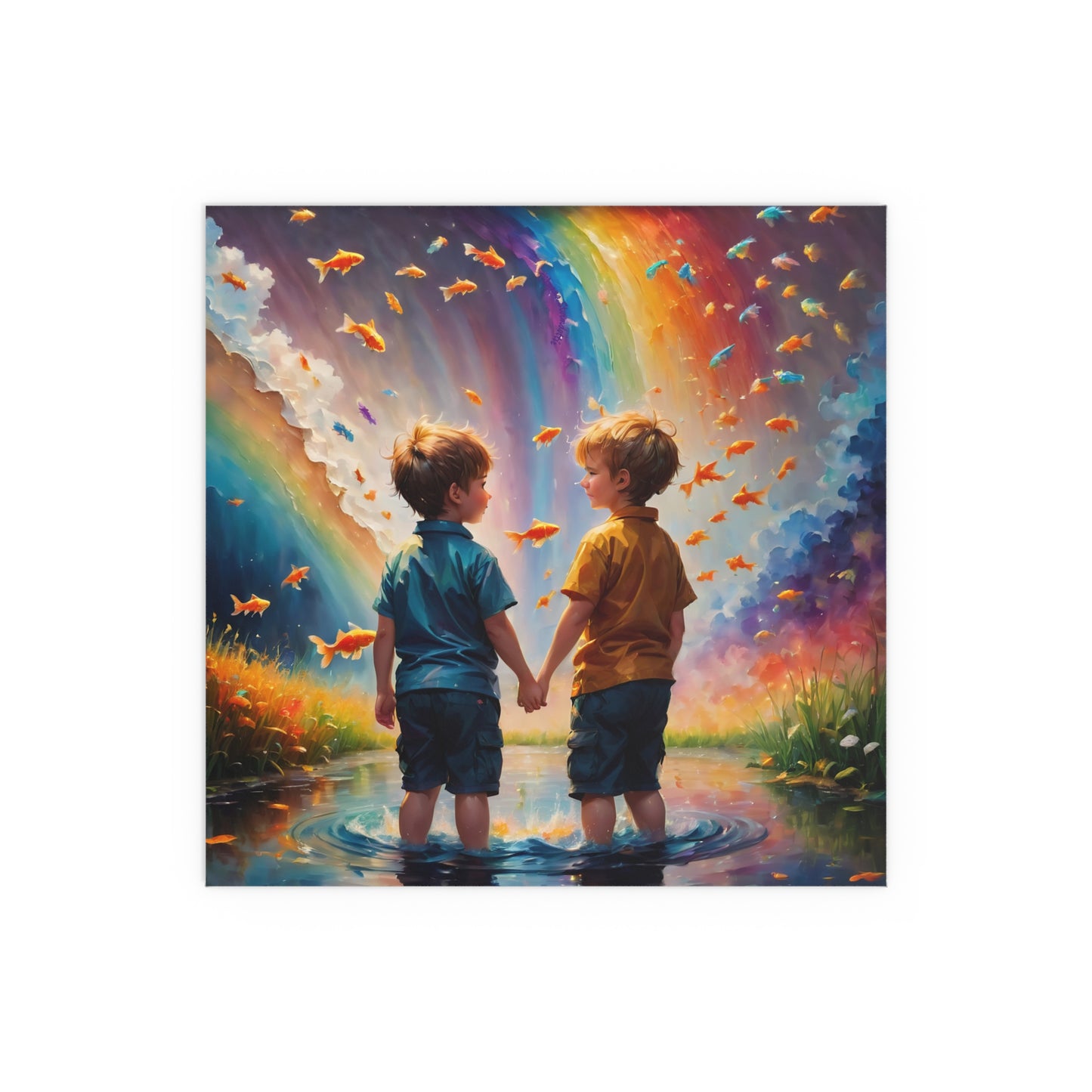 Indoor and Outdoor Silk Posters (Square 1)