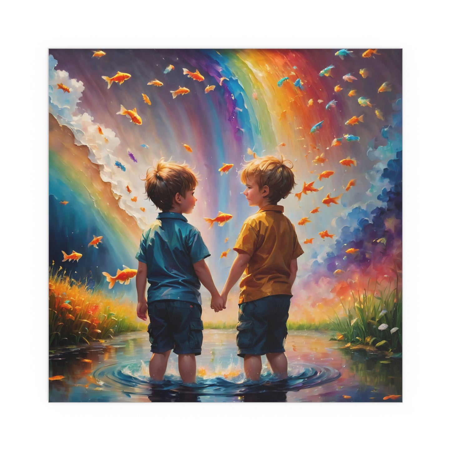 Indoor and Outdoor Silk Posters (Square 1)
