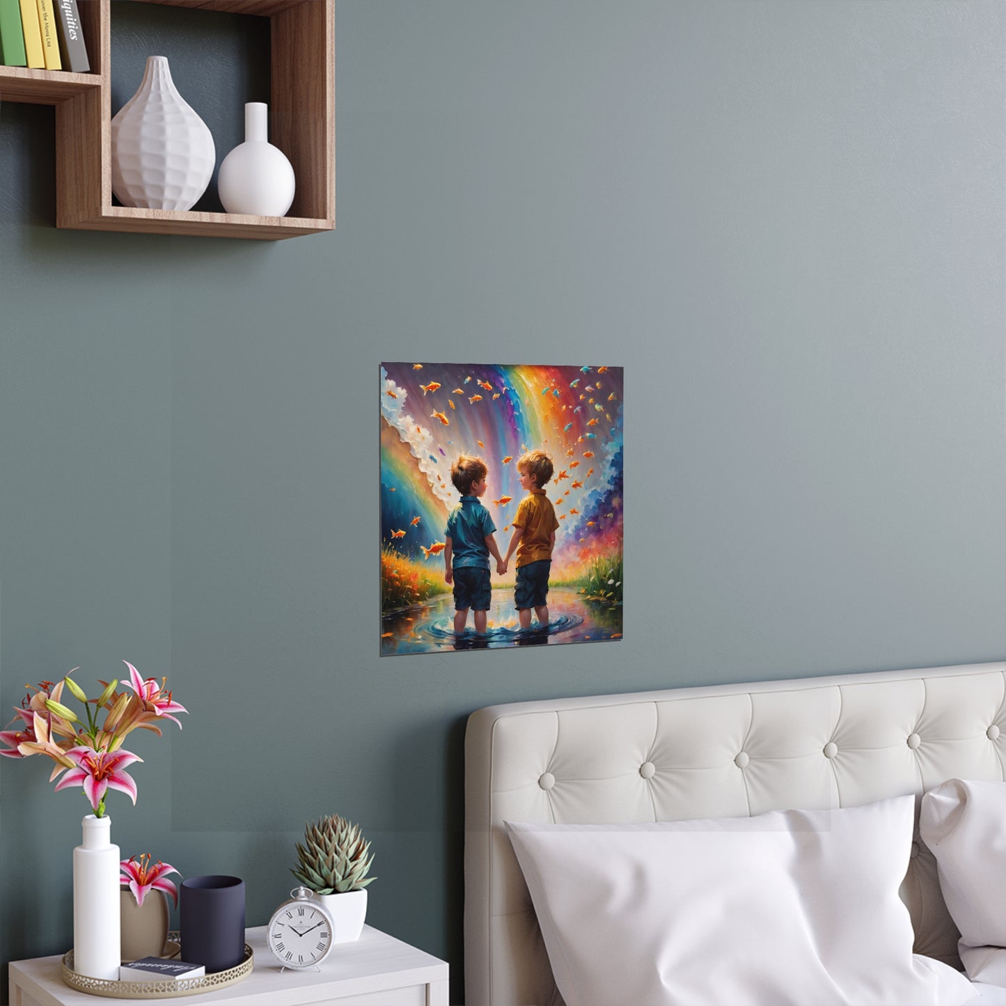 Indoor and Outdoor Silk Posters (Square 1)