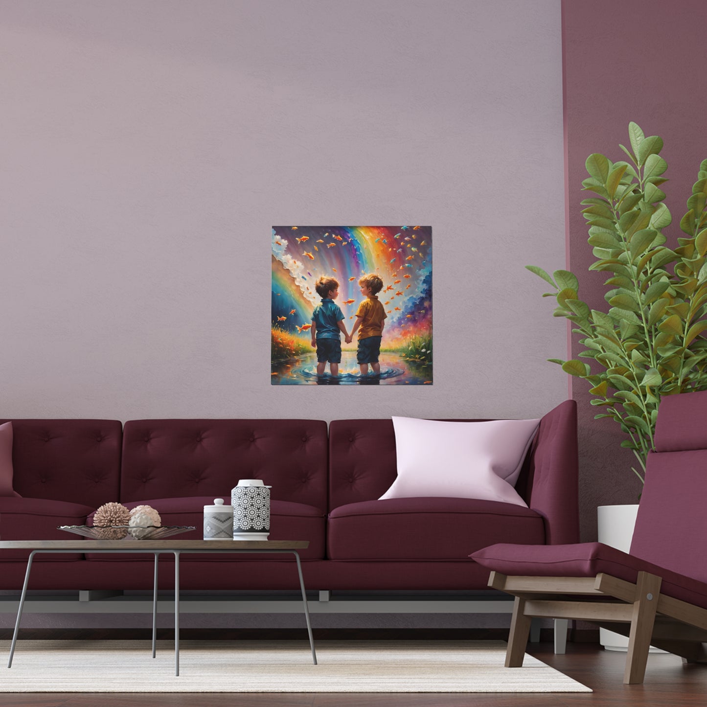 Indoor and Outdoor Silk Posters (Square 1)