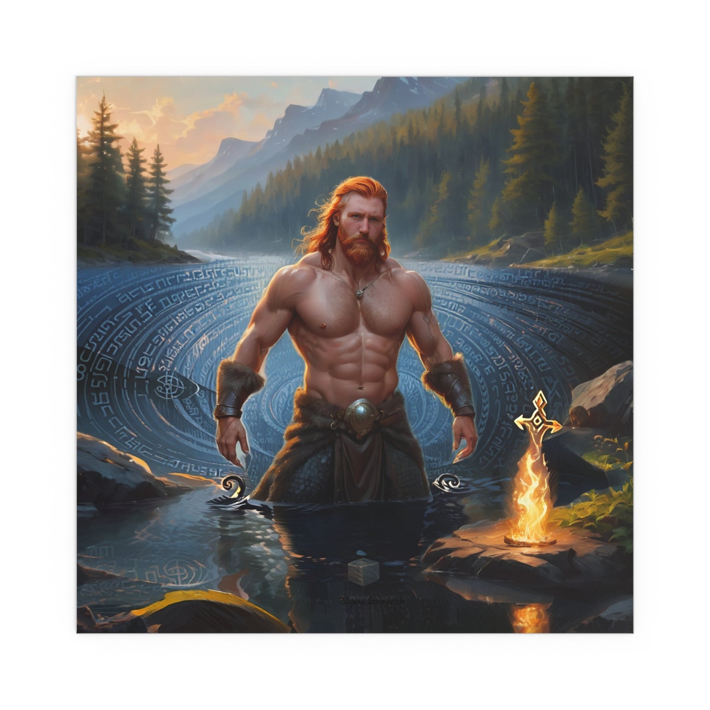 Indoor and Outdoor Silk Posters (Square 2)