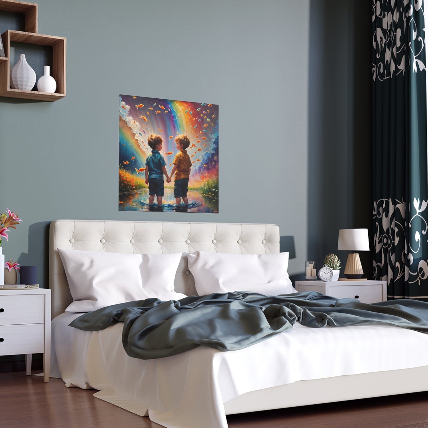 Indoor and Outdoor Silk Posters (Square 1)