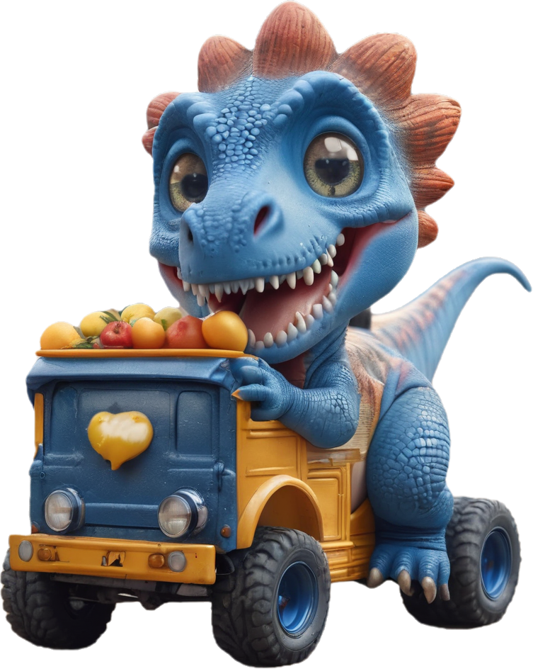 🦖🚚 Dino Truck Pillows