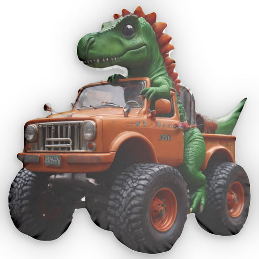 Dino Truck Pillow