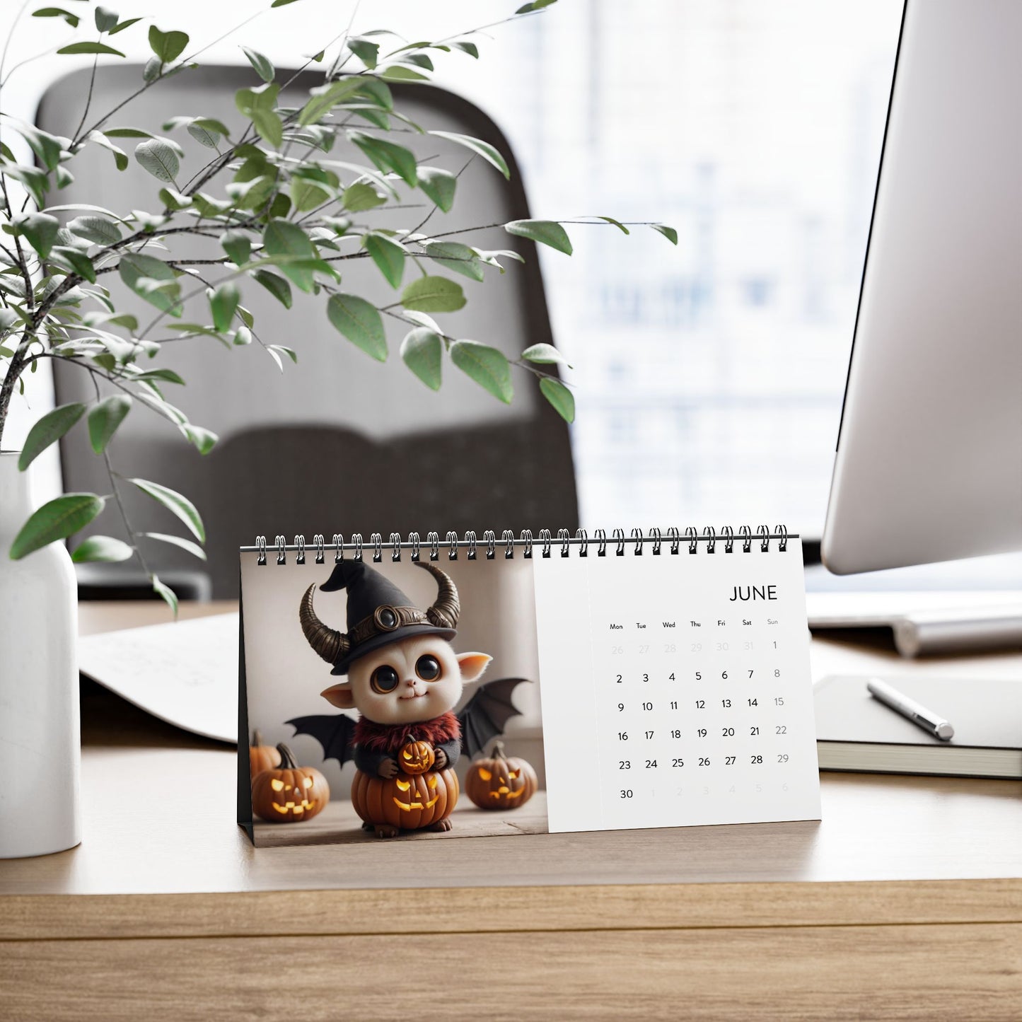 Simplex Desk Calendar (2025 grid)