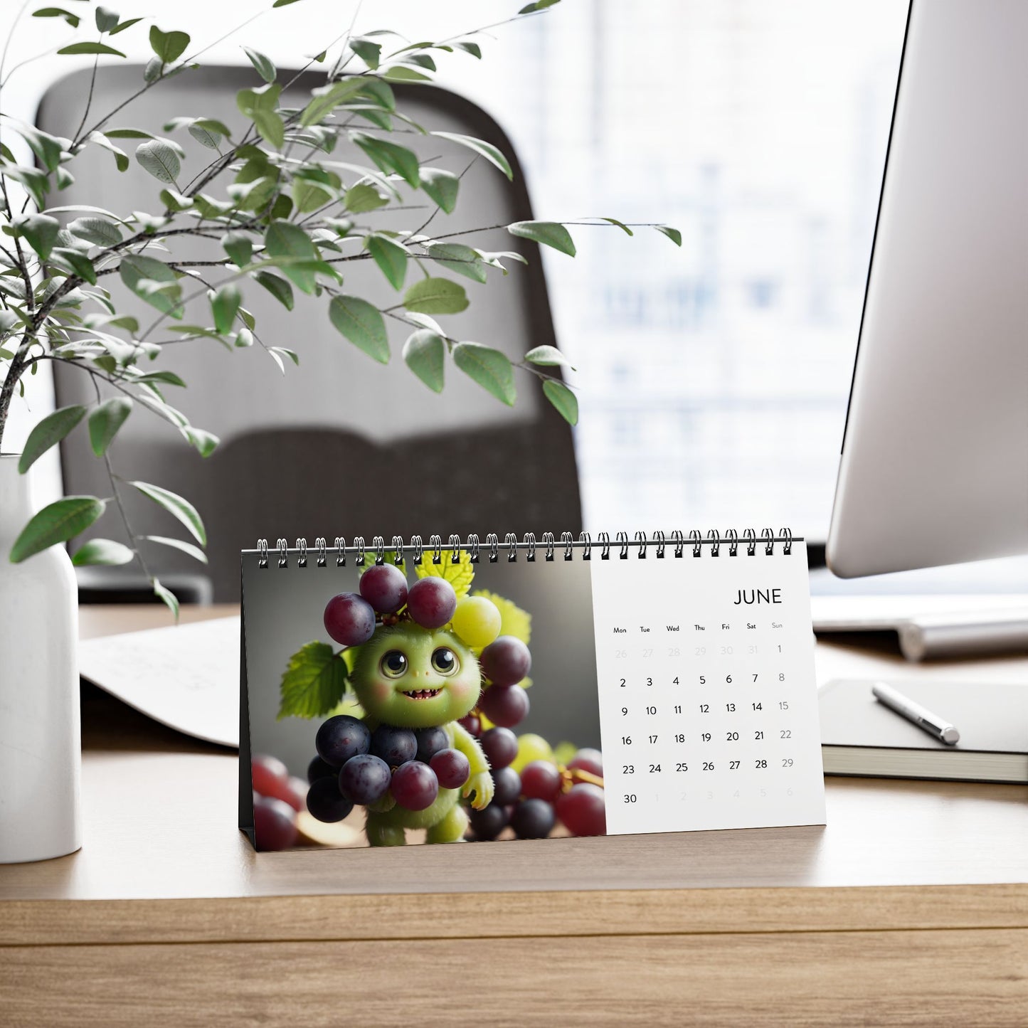 Simplex Desk Calendar (2025 grid)