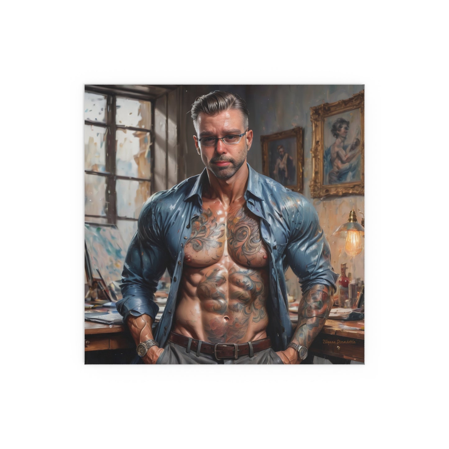 Indoor and Outdoor Silk Posters (Square 1)