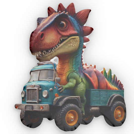 Dino Truck Pillow