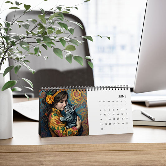 Simplex Desk Calendar (2025 grid)