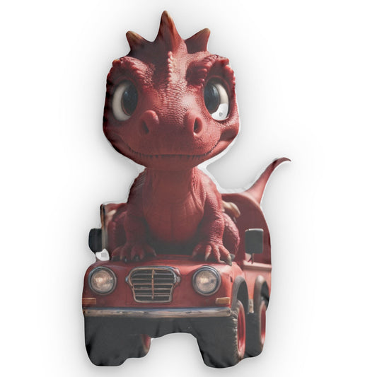 Dino Truck Pillow