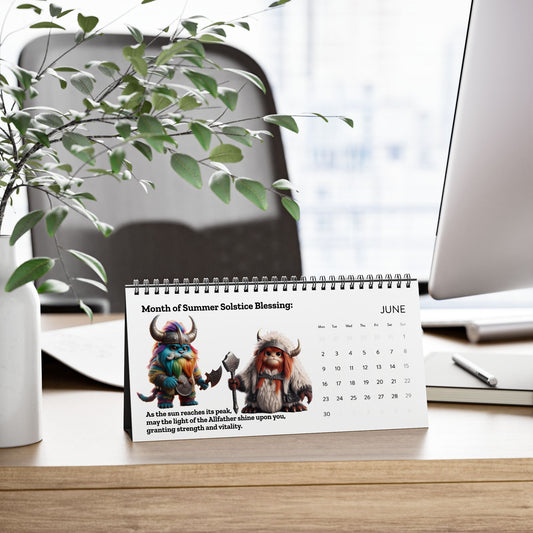 Simplex Desk Calendar (2025 grid)