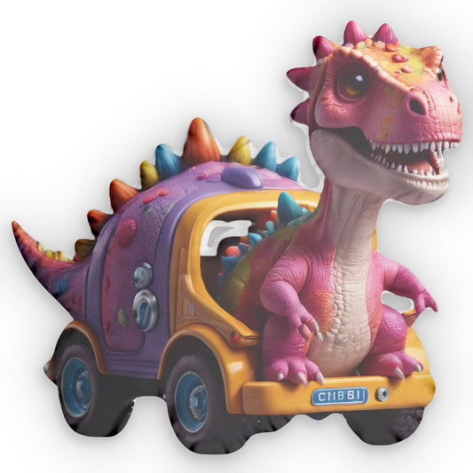 Dino Truck Pillow