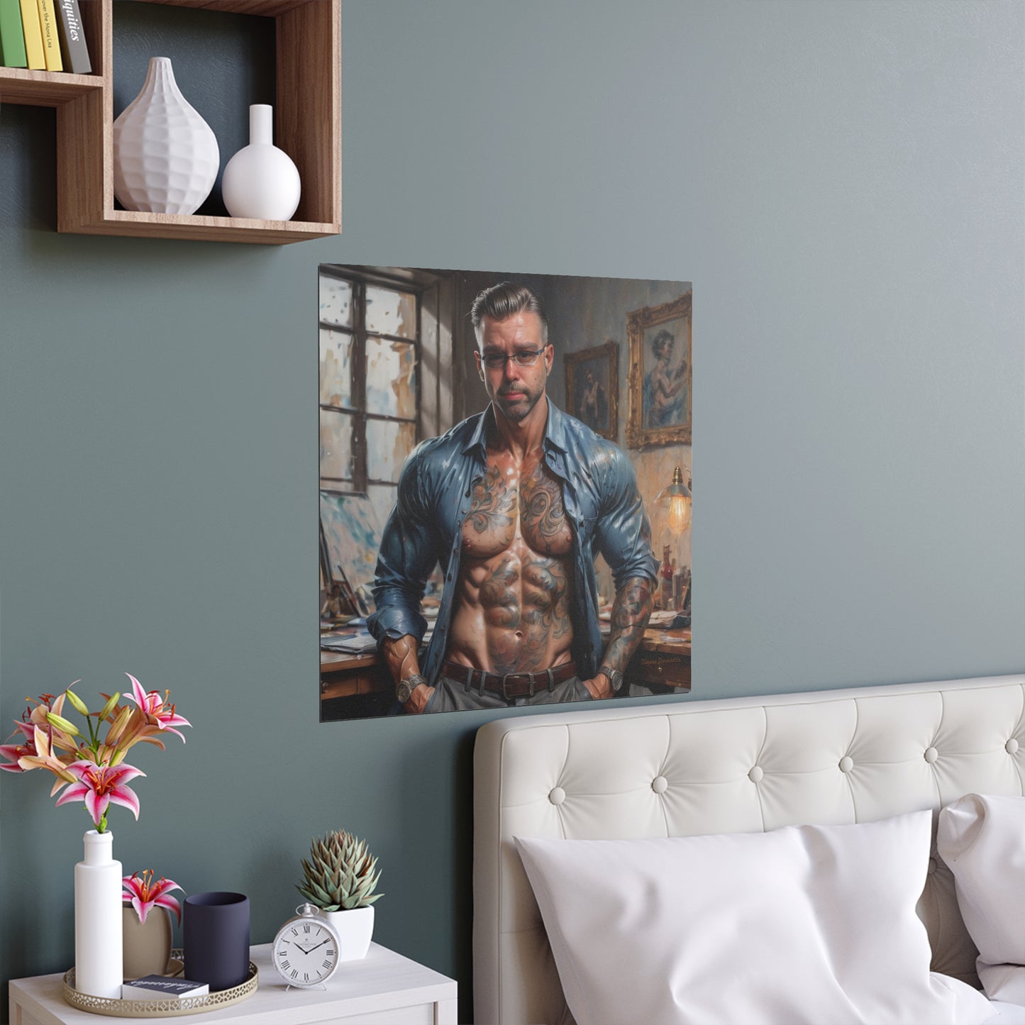 Indoor and Outdoor Silk Posters (Square 1)
