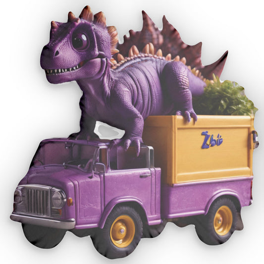 Dino Truck Pillow