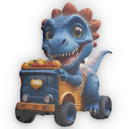 Dino Truck Pillow