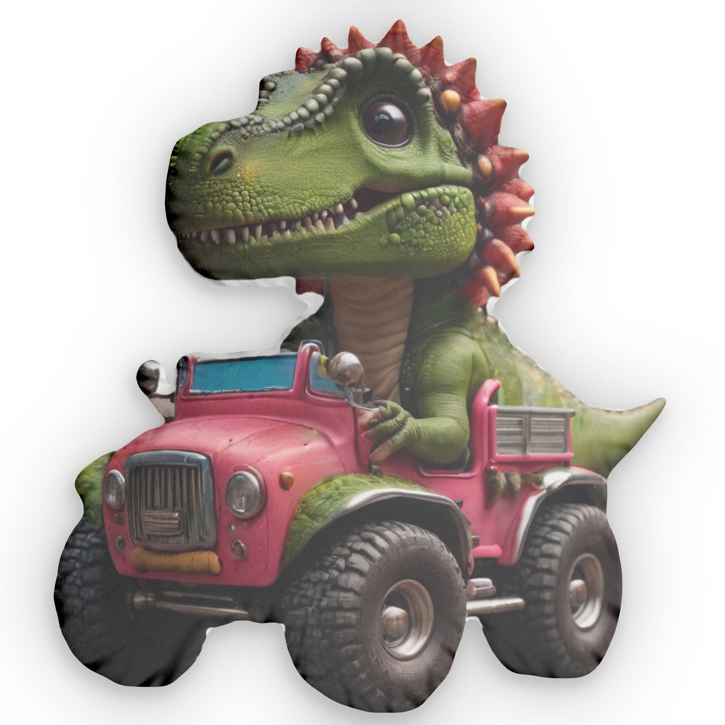 Dino Truck Pillow