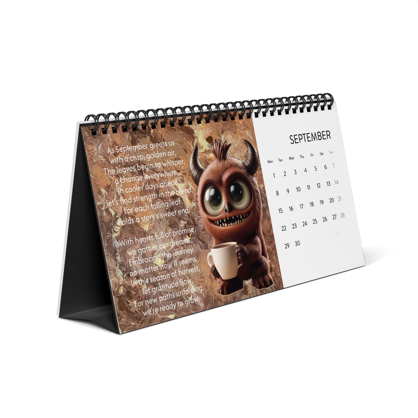 Simplex Desk Calendar (2025 grid)