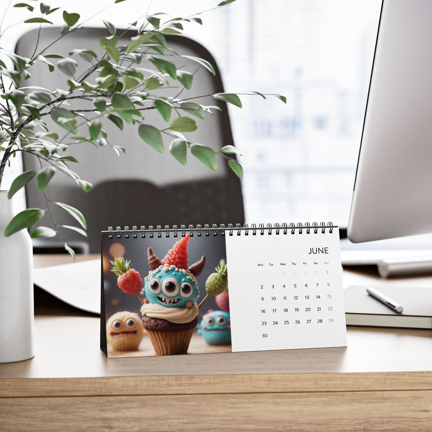 Simplex Desk Calendar (2025 grid)