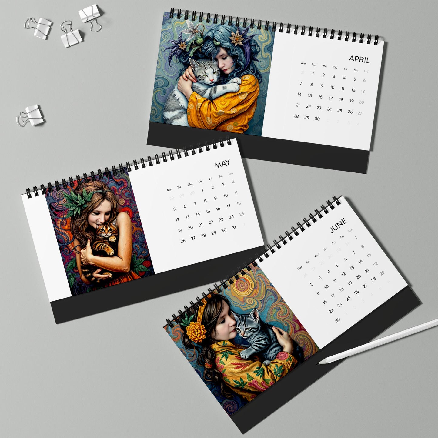 Simplex Desk Calendar (2025 grid)