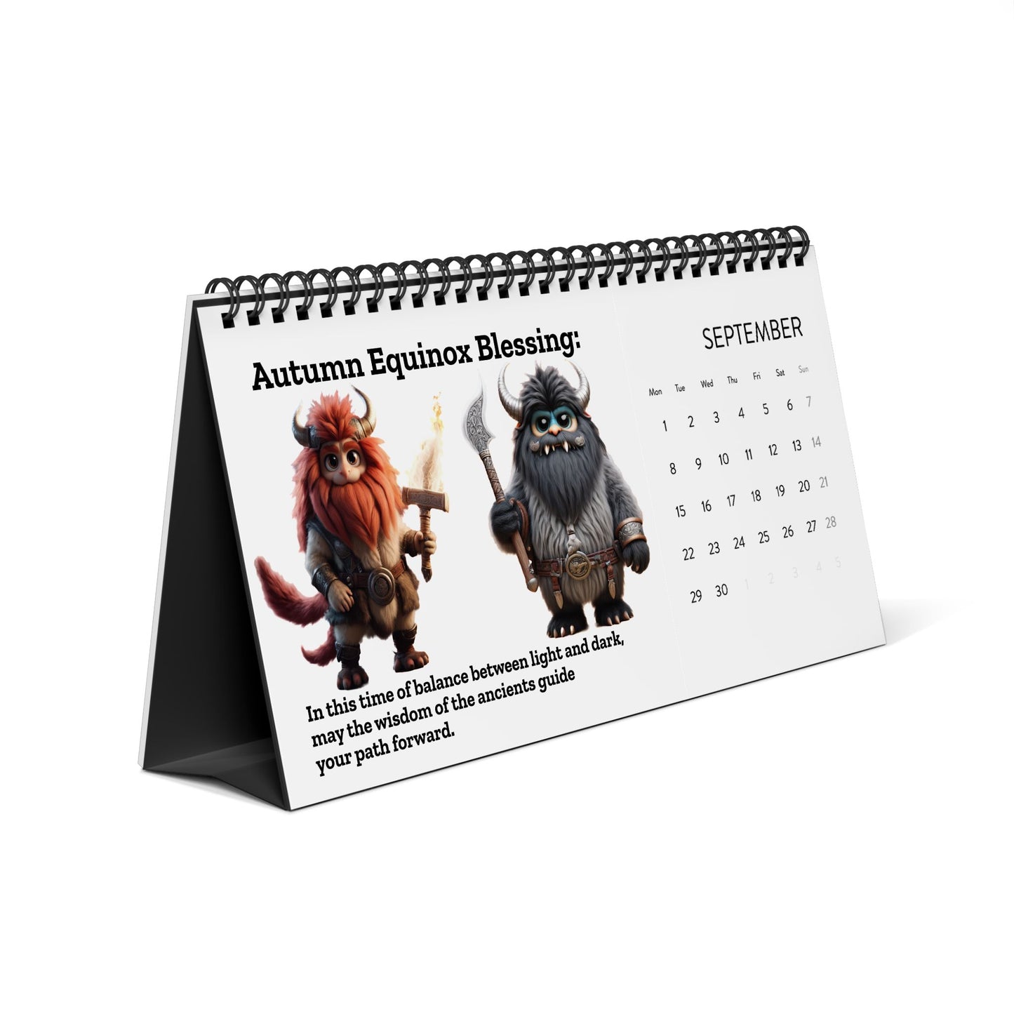 Simplex Desk Calendar (2025 grid)