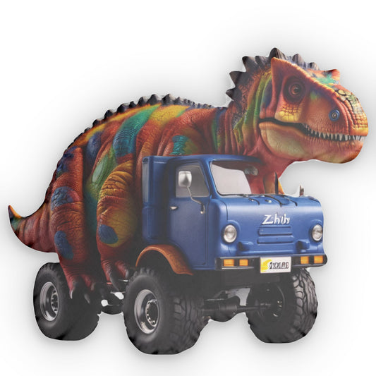 Dino Truck Pillow