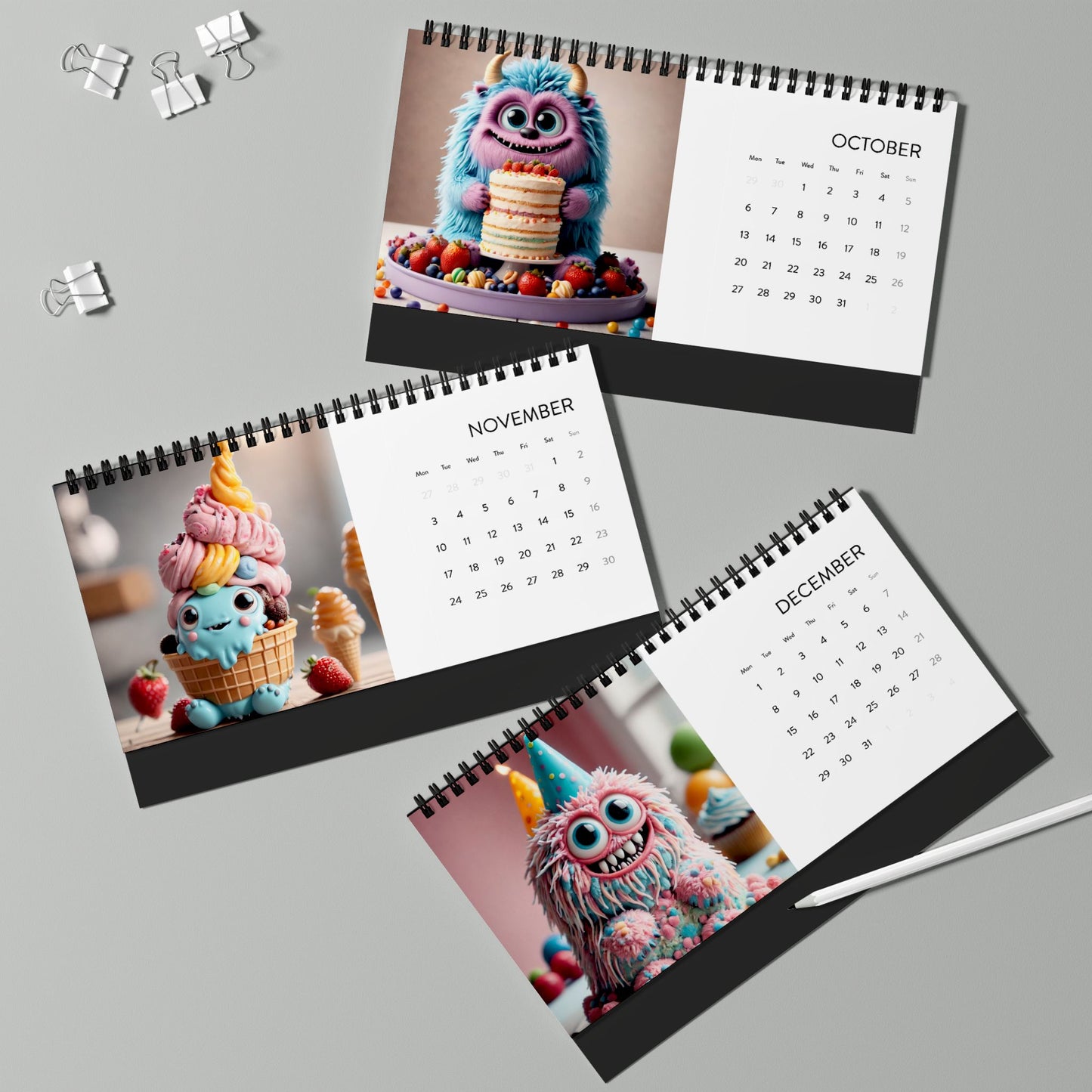 Simplex Desk Calendar (2025 grid)