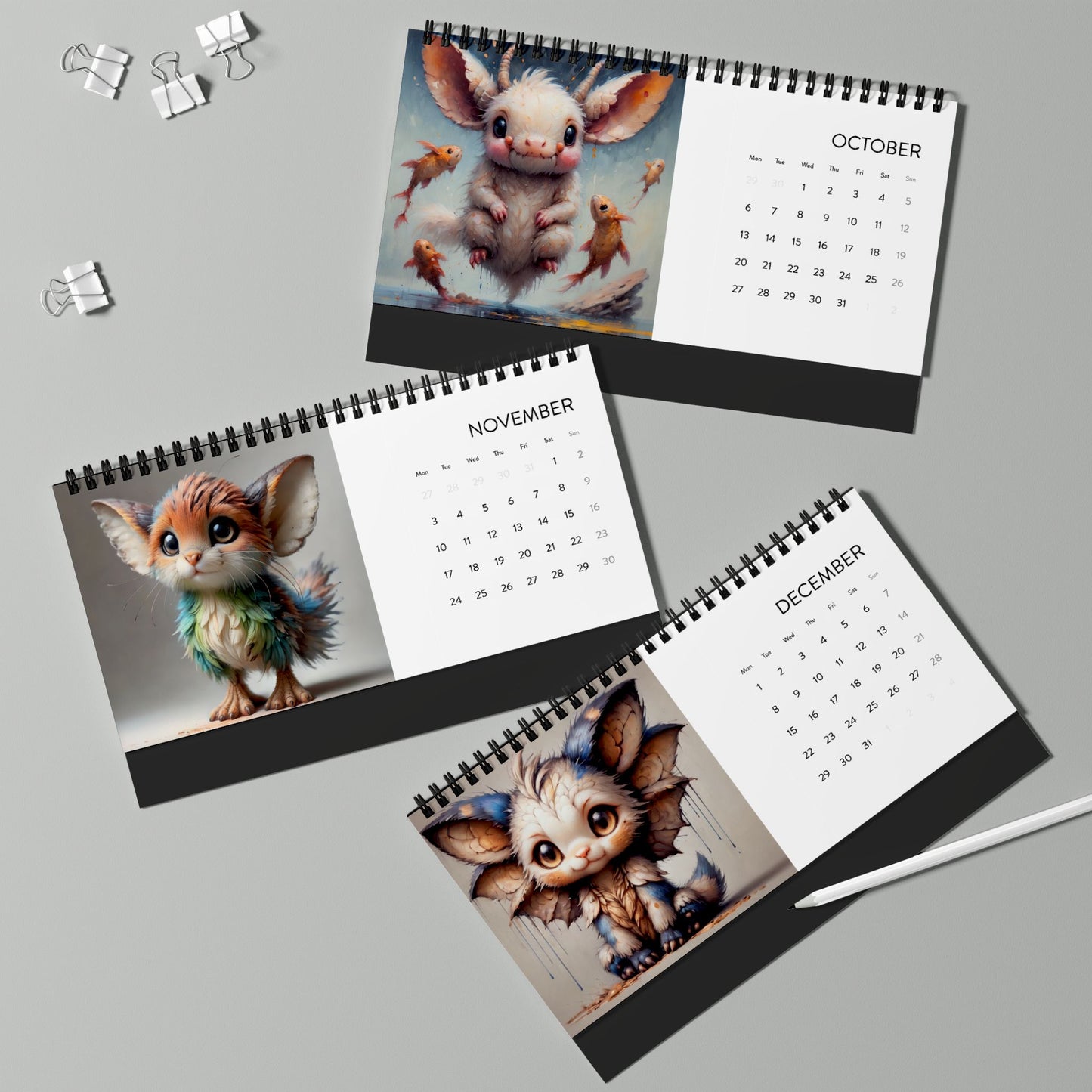 Simplex Desk Calendar (2025 grid)