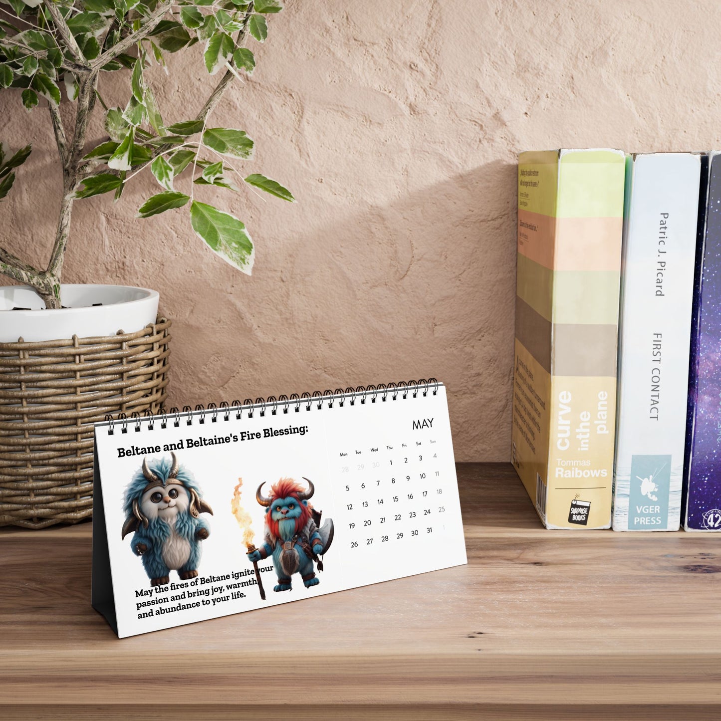 Simplex Desk Calendar (2025 grid)