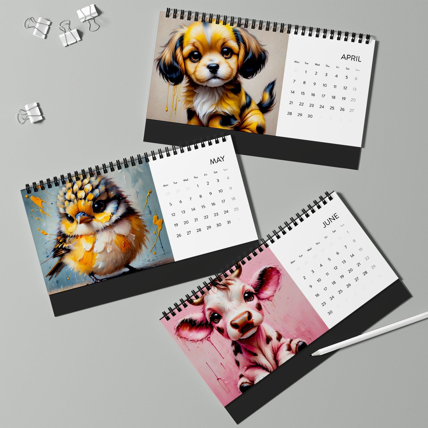 Simplex Desk Calendar (2025 grid)