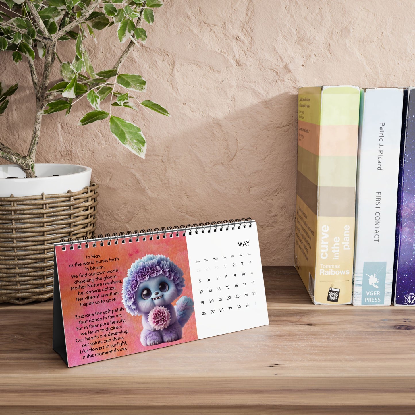 Simplex Desk Calendar (2025 grid)