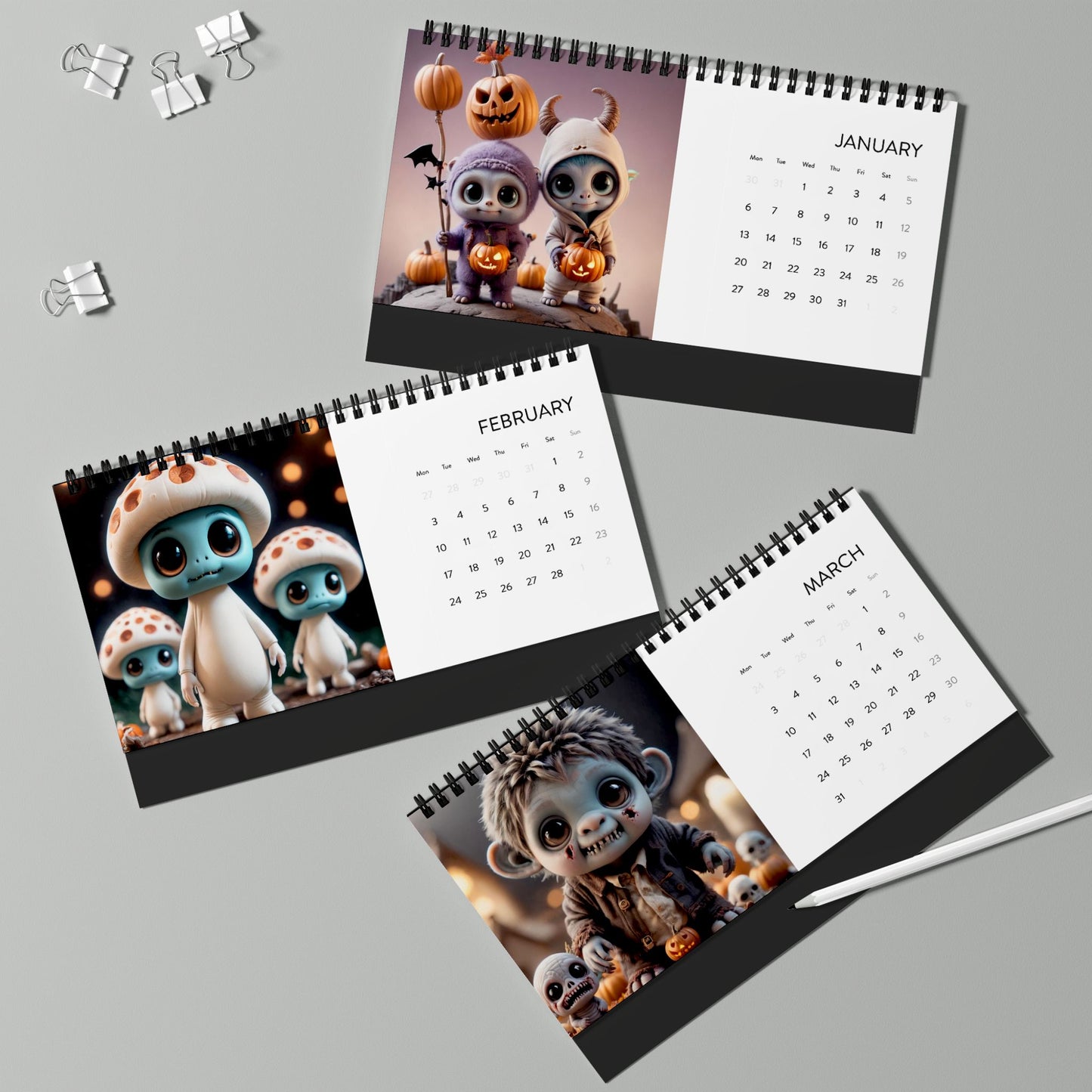 Simplex Desk Calendar (2025 grid)