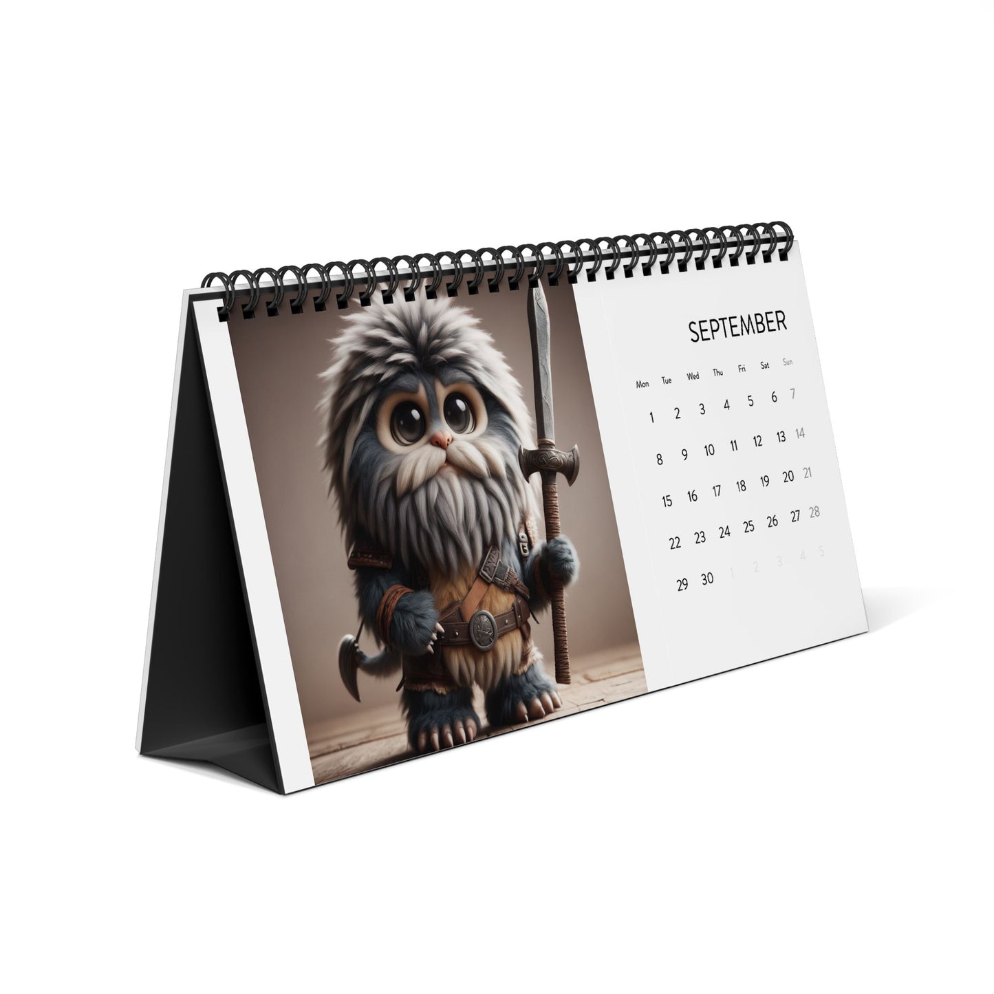 Simplex Desk Calendar (2025 grid)