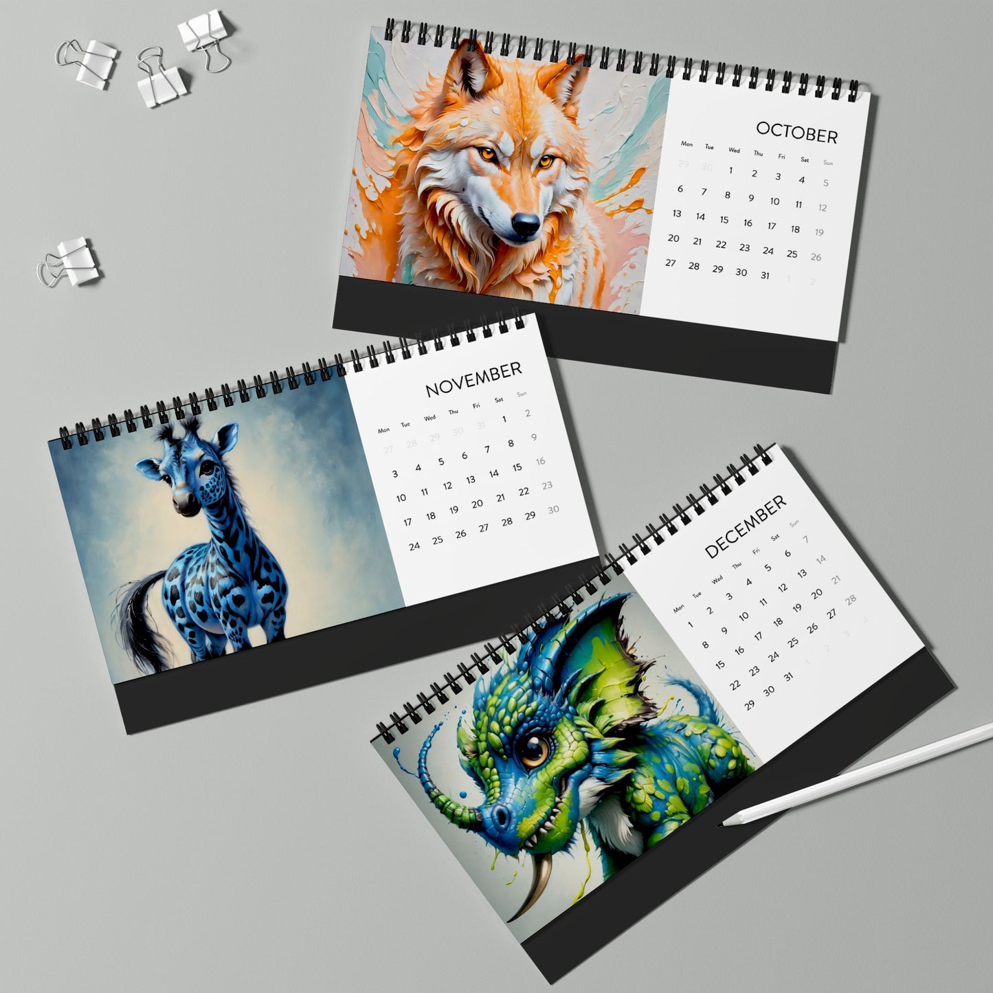 Simplex Desk Calendar (2025 grid)