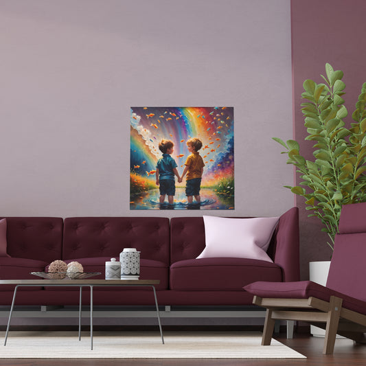 Indoor and Outdoor Silk Posters (Square 1)