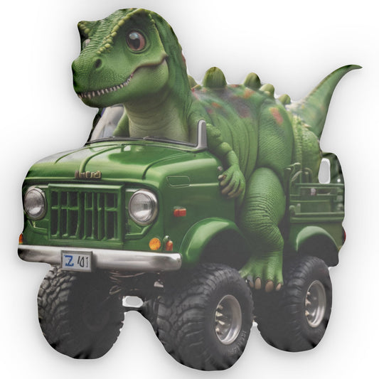 Dino Truck Pillow