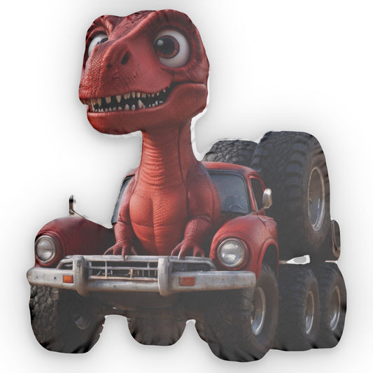 Dino Truck Pillow